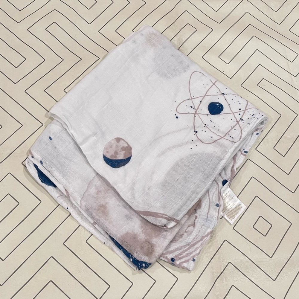 New Little Unicorn Outer Space Muslin Swaddle Blanket